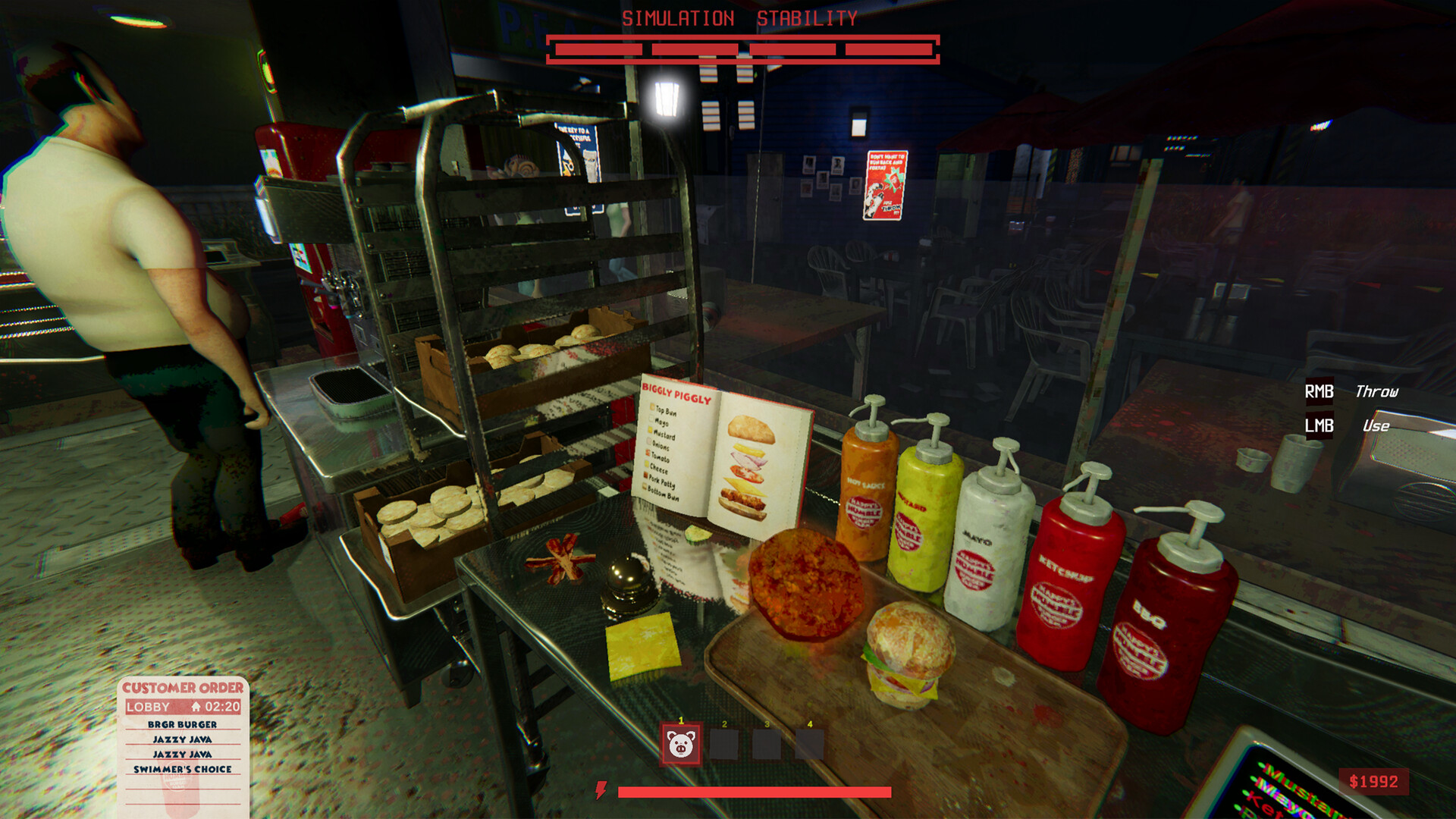 A Burger Cult restaurant kitchen with multiple stations